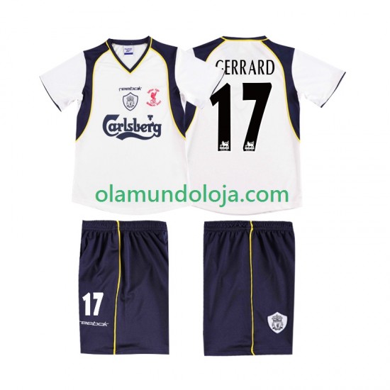 Camisola Liverpool GERRARD 17 LWP 2001 Retro Homem Equipamento Segundo 2002 Manga Curta